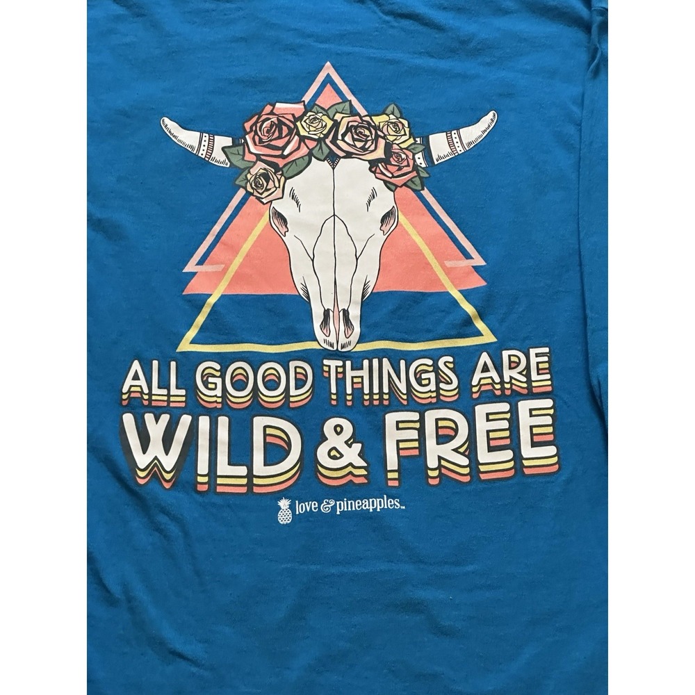 Women's Love & Pineapples Long Sleeve Graphic Shirt - Medium - Picture 4 of 5